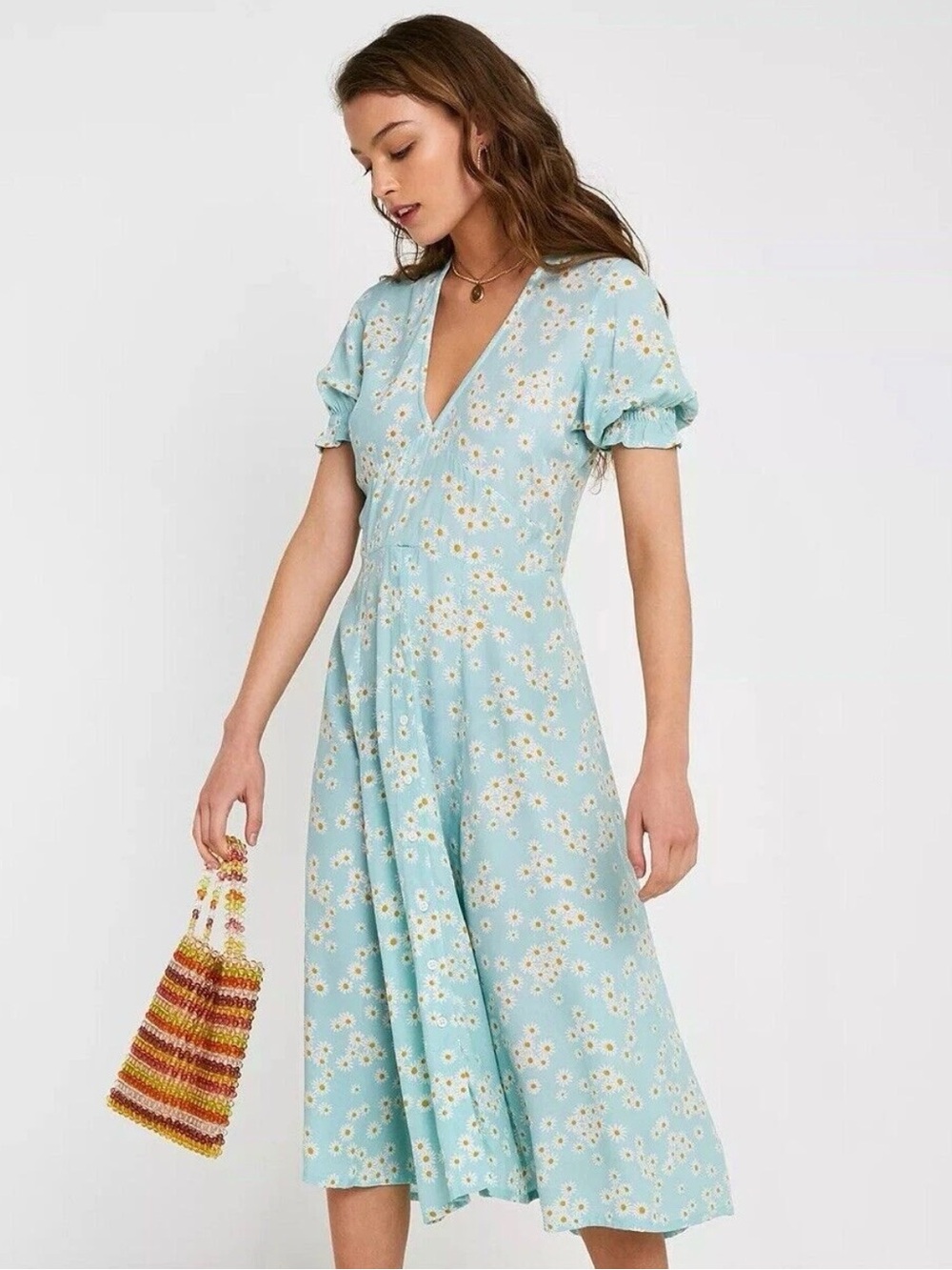 FAITHFULL THE BRAND Daisy Print Midi Dress